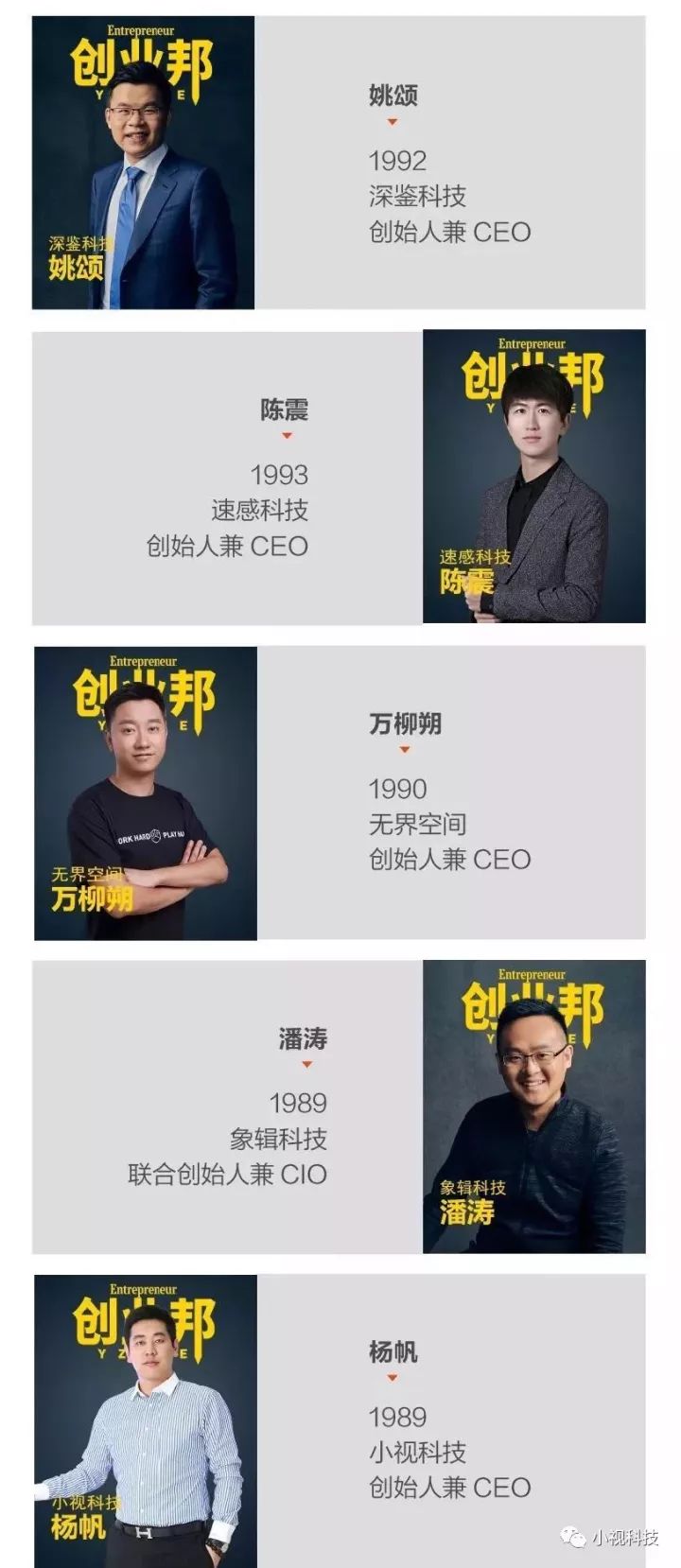 创业邦发布30岁以下创业新贵榜 正规博彩平台推荐科技杨帆入选